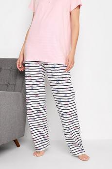 Long Tall Sally White Tall Wide Leg Pyjama Bottoms