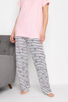 Long Tall Sally White Tall Wide Leg Pyjama Bottoms