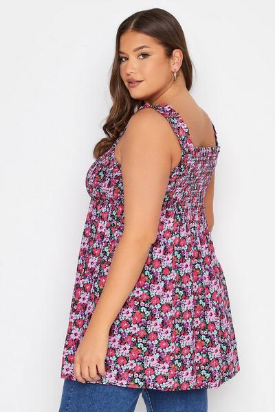 Yours Pink Printed Vest Top