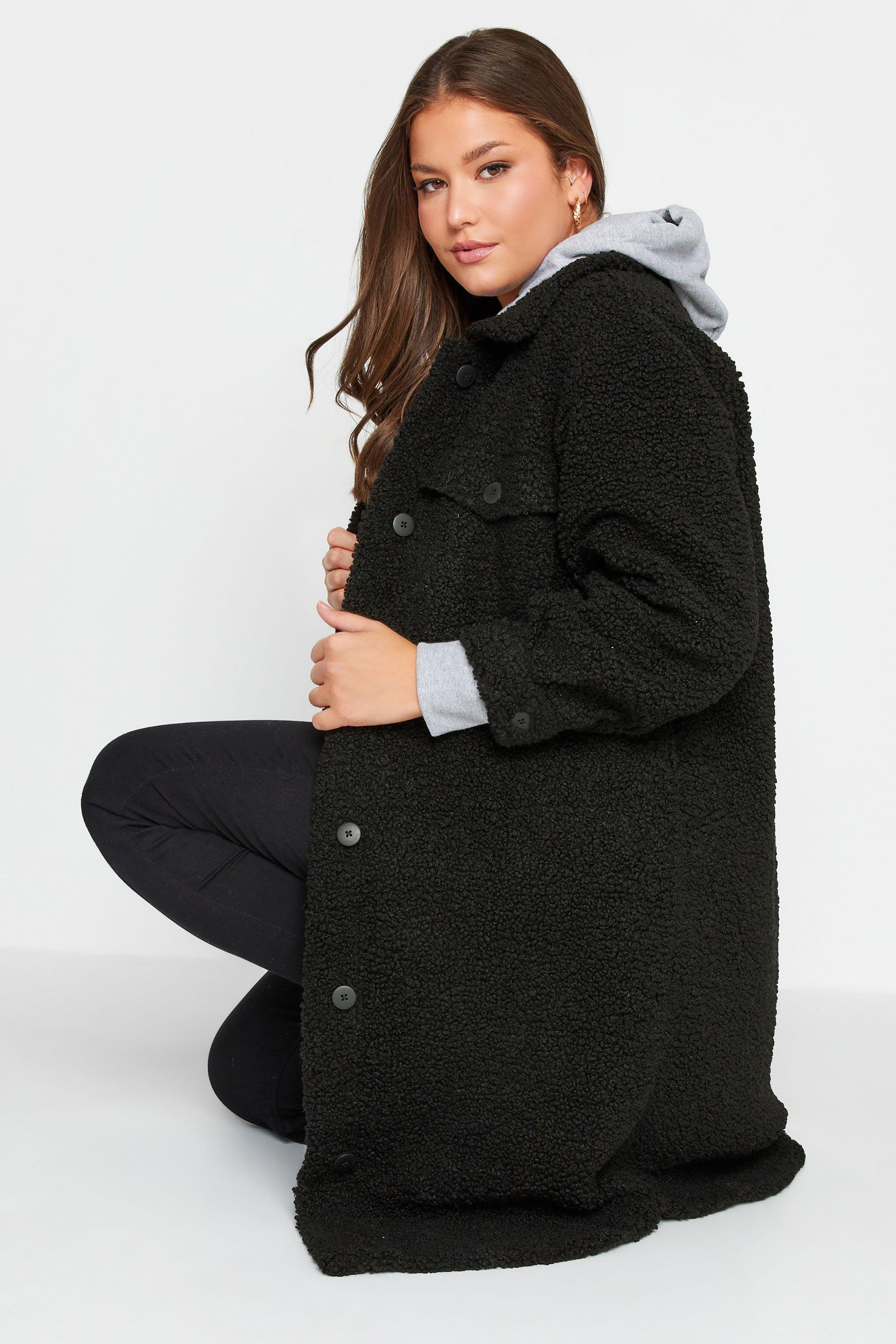 black teddy coat size 18