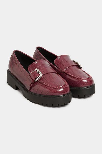 Yours Red Extra Wide Fit Chunky Loafer