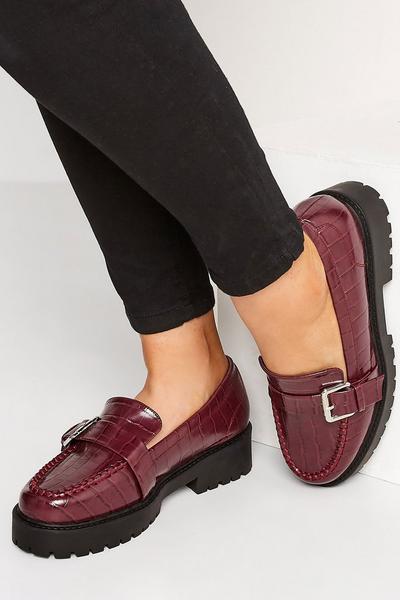 Yours Red Extra Wide Fit Chunky Loafer