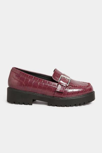 Yours Red Extra Wide Fit Chunky Loafer