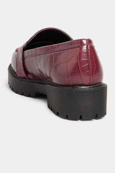 Yours Red Extra Wide Fit Chunky Loafer