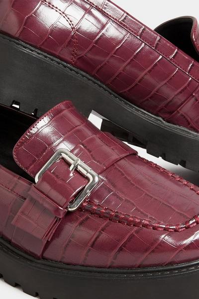 Yours Red Extra Wide Fit Chunky Loafer