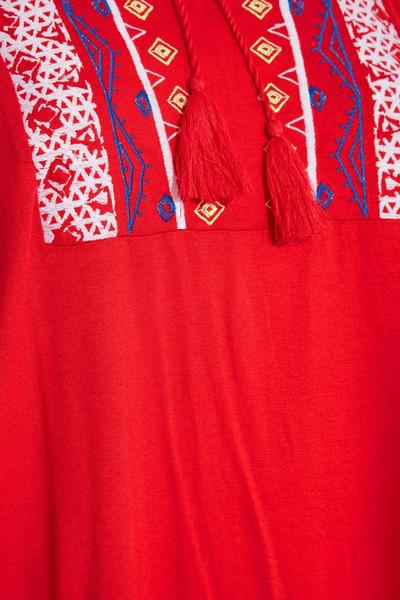 Yours Red Embroidered Vest Top