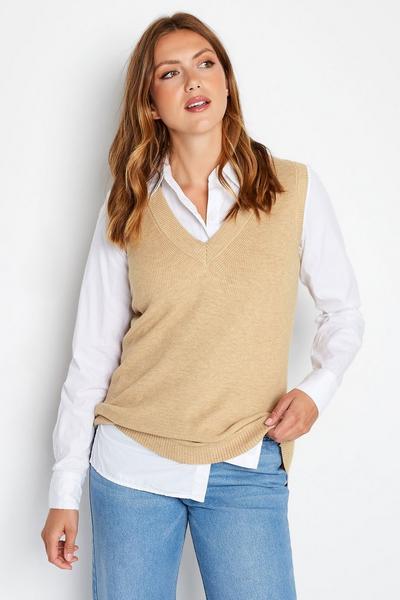Long Tall Sally Brown Tall Sweater Vest