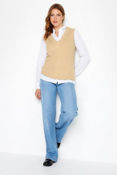 Long Tall Sally Brown Tall Sweater Vest