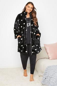 Yours Black Blue Star Dressing Gown