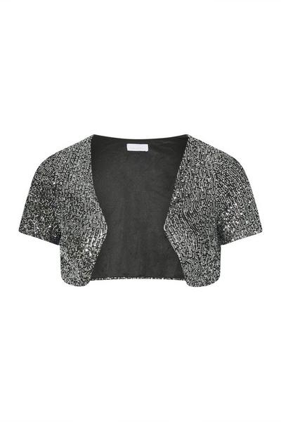 Yours Silver Sequin Shrug