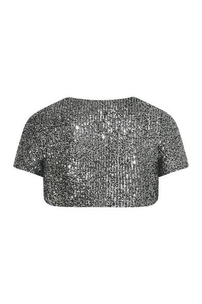 Yours Silver Sequin Shrug