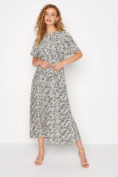 Long Tall Sally Brown Tall Pleated Midi Dress