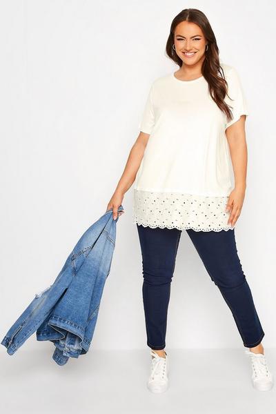 Yours White Lace T-Shirt