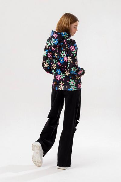 Hype Black Daisy Script Hoodie