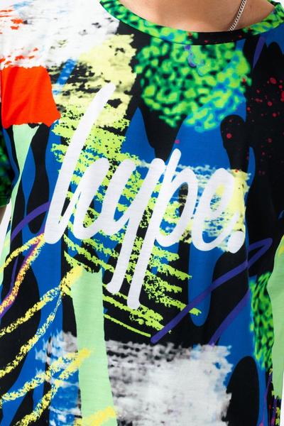 Hype Black Primary Scribble Script T-Shirt