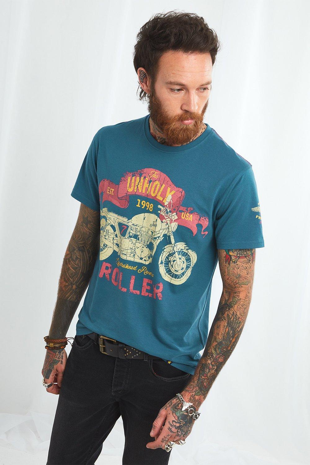 T-Shirts | 'Unholy Motorbike' Graphic T Shirt | Joe Browns