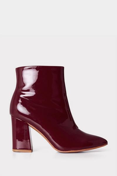 Joe Browns Red Block Heel Two Tone Leather Boots