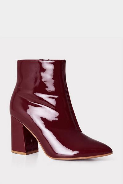 Joe Browns Red Block Heel Two Tone Leather Boots