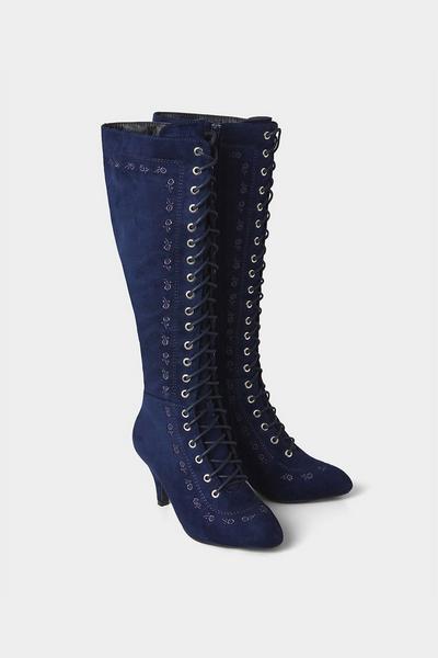 Joe Browns Navy Classy Lace Up Boots