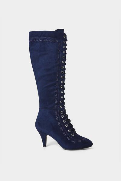 Joe Browns Navy Classy Lace Up Boots
