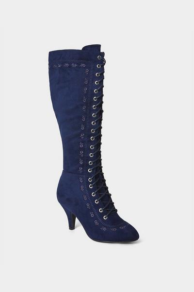 Joe Browns Navy Classy Lace Up Boots