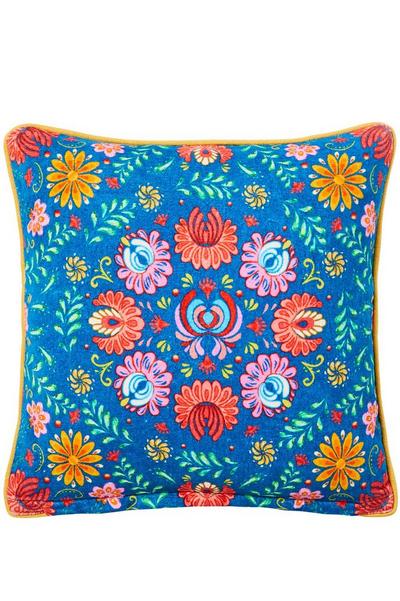 Joe Browns Multi Folk Fox Crewel Work Cushion