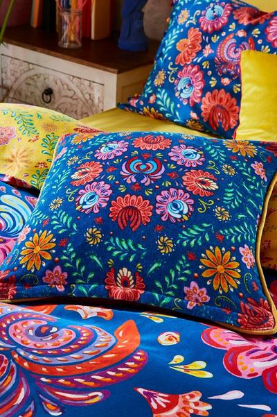 Joe Browns Multi Folk Fox Crewel Work Cushion