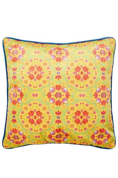 Joe Browns Multi Folk Bird Floral Cushion