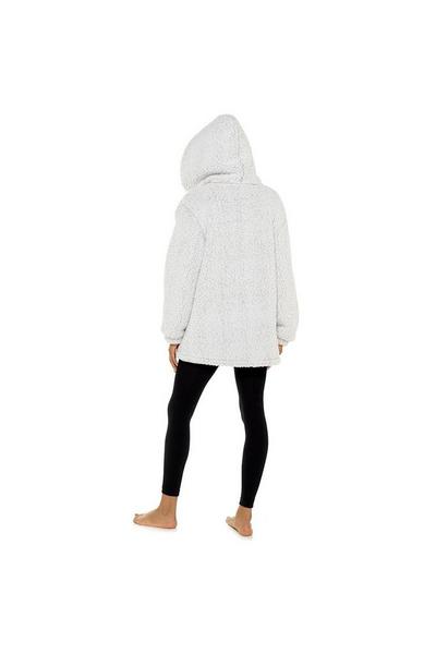 Foxbury Beige Hooded Snuggle Fleece Cardigan