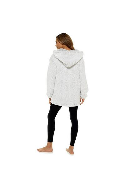 Foxbury Beige Hooded Snuggle Fleece Cardigan