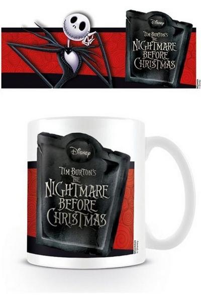 Nightmare Before Christmas White Banner Jack Skellington Mug