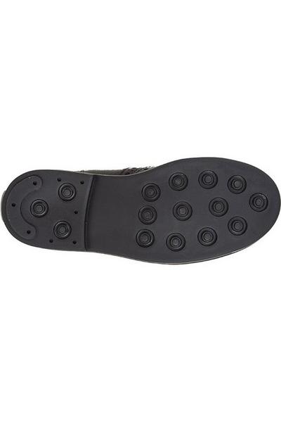 Roamers Black Leather Ankle Boots