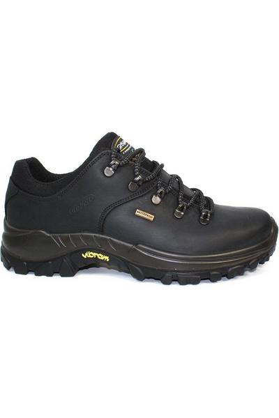 Grisport Black Dartmoor Waxy Leather Walking Shoes