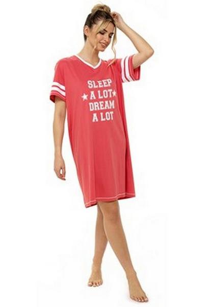 Follow That Dream Pale Pink Varsity Nightie