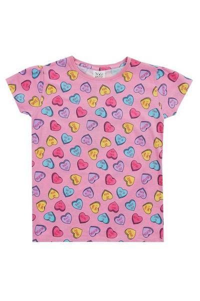 Minikidz Pink 4Kidz Love Heart Pyjama Set