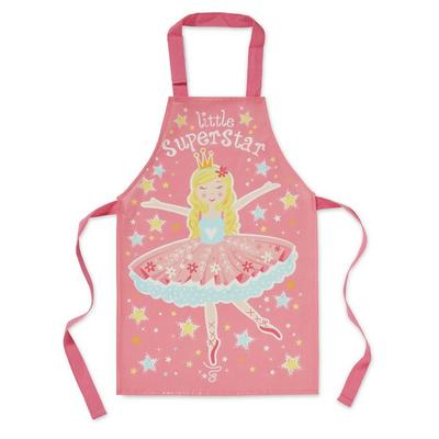Cooksmart Light Pink Kids PVC Apron Little Superstar