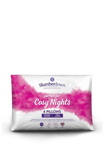Slumberdown White 4 Pack Cosy Nights Firm Support Pillows