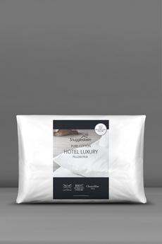 Snuggledown White 2 Pack Pure Cotton Hotel Luxury Medium Support Pillows