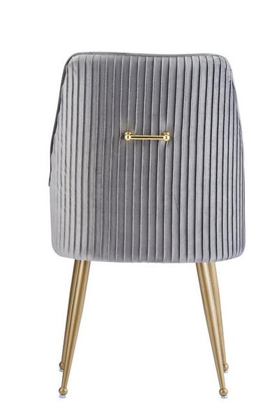 Life Interiors Grey Soho' LUX Velvet Dining Chair Single