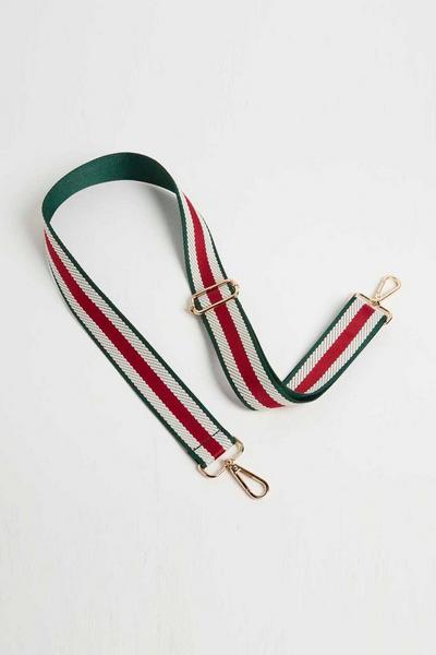 Betsy & Floss Burgundy 'Verona' Crossbody Tassel Bag With Stripe Strap