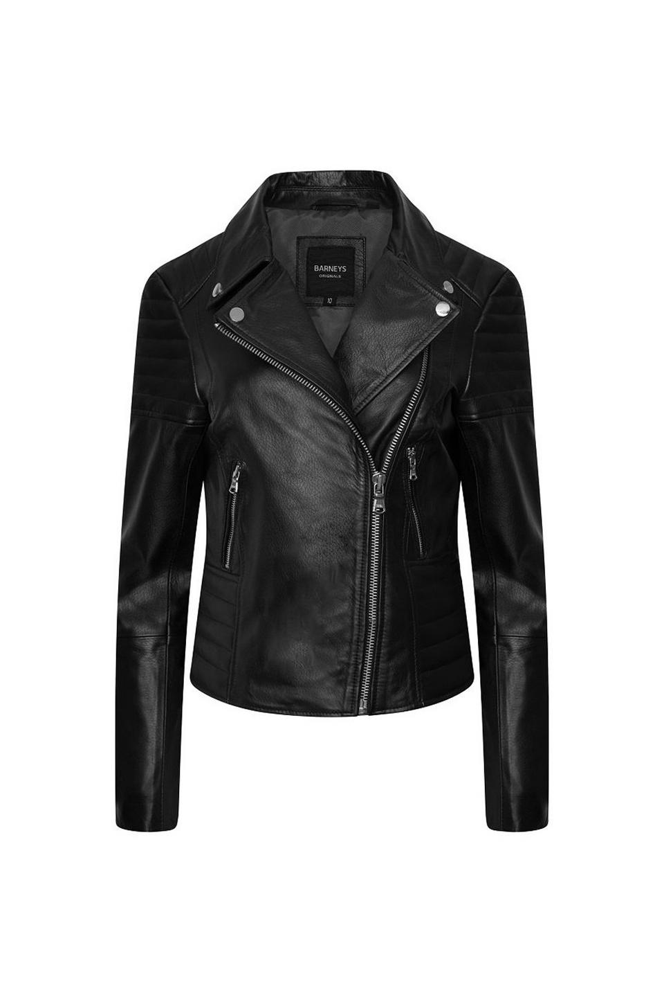 Jackets & Coats | Ribbed Asymmetric Biker Jacket | Barneys Originals