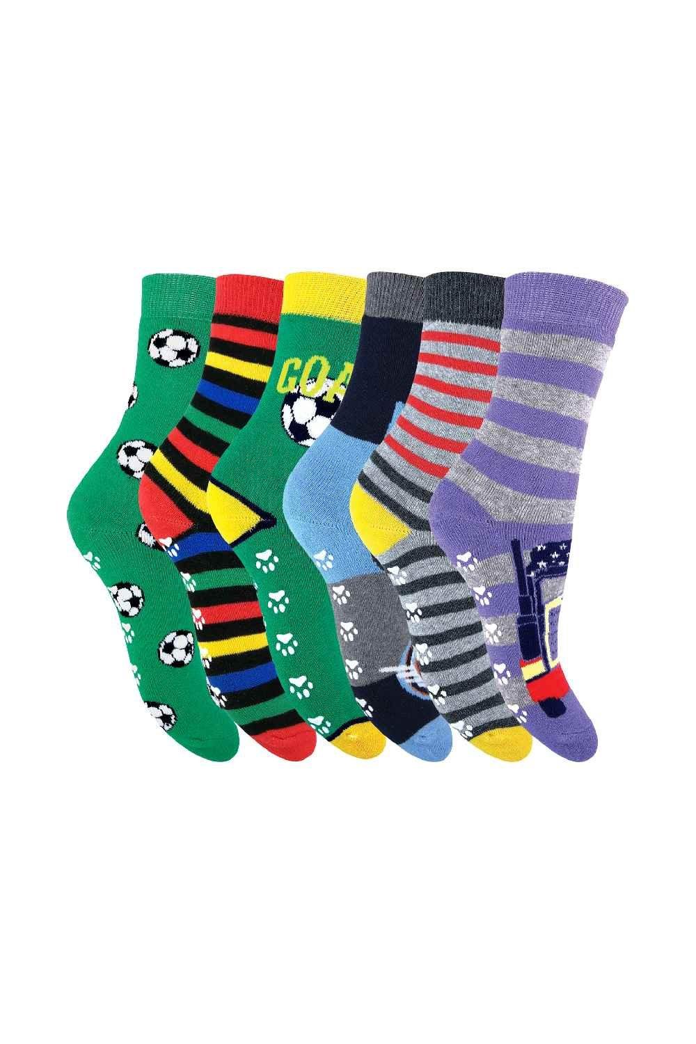 Sock Snob 6 Pack Soft Thick Thermal Slipper Socks with Grippers | Debenhams