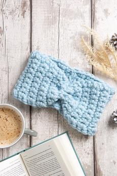 Wool Couture Blue Headband Crochet Kit - Beginner Basics