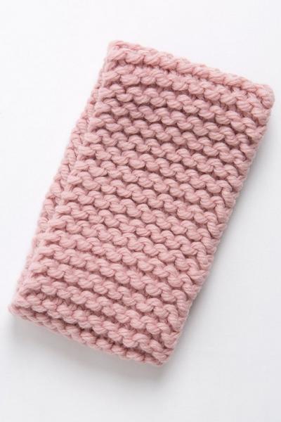 Wool Couture Pink Garter Headband Knitting Kit - Beginner Basics