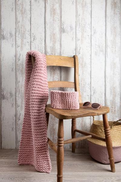 Wool Couture Pink Garter Headband Knitting Kit - Beginner Basics