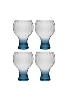 iStyle Blue Optic Blue Gin Glass Set of 4