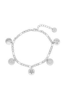 Caramel Jewellery London Silver Silver 'Celestial Coin' Charm Bracelet
