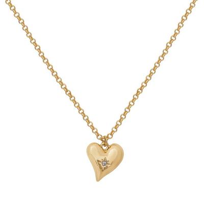 Caramel Jewellery London Gold Gold Heart Charm Necklace