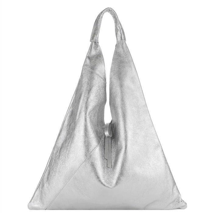 Bags & Purses | Silver Metallic Boho Leather Bag | BYLIY | Sostter
