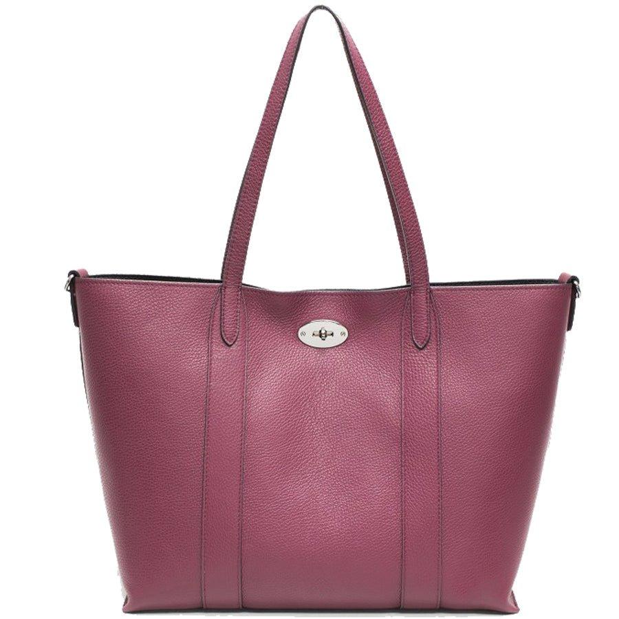 Bags & Purses | Plum Horizontal Turnlock Leather Tote Bag | BIRXX | Sostter